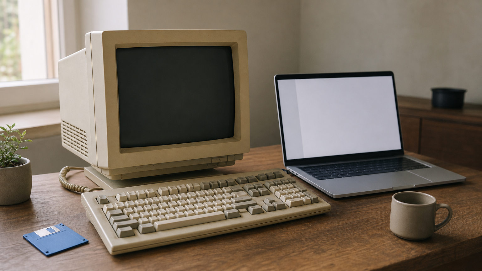 Old computer vs modern laptop